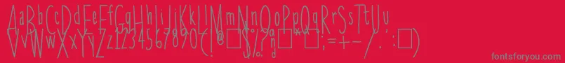 Skinnychick Font – Gray Fonts on Red Background