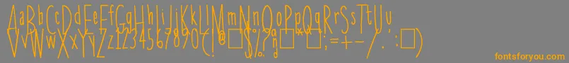 Skinnychick Font – Orange Fonts on Gray Background