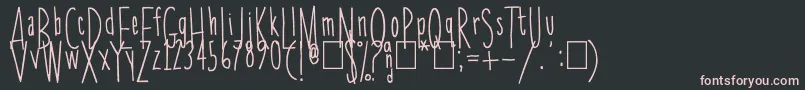 Skinnychick Font – Pink Fonts on Black Background