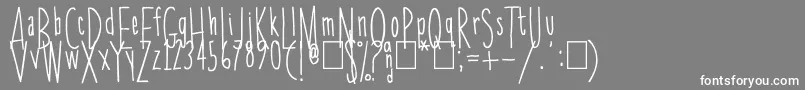 Skinnychick Font – White Fonts on Gray Background