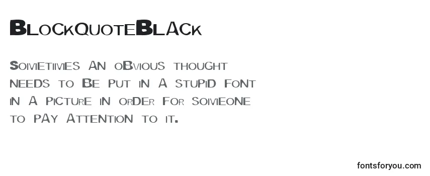 Review of the BlockquoteBlack Font