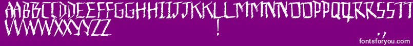 QuickPickYourHat Font – White Fonts on Purple Background