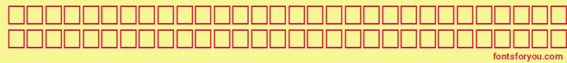 フォントTopicRegular – 赤い文字の黄色い背景