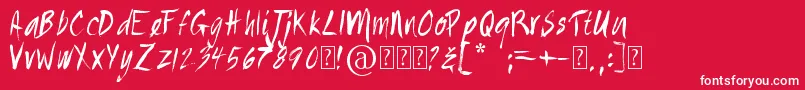Painted Font – White Fonts on Red Background