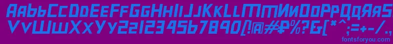 Bolsheviklgtobl Font – Blue Fonts on Purple Background