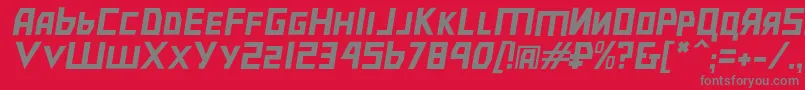 Bolsheviklgtobl Font – Gray Fonts on Red Background