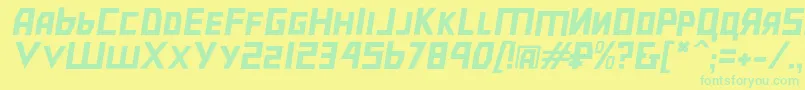 Więcej informacji o czcionce Bolsheviklgtobl Czcionka Bolsheviklgtobl – zielone czcionki na żółtym tle