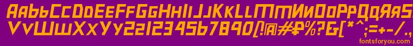 Bolsheviklgtobl Font – Orange Fonts on Purple Background