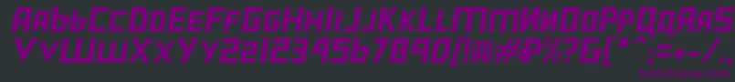 Шрифт Bolsheviklgtobl – фиолетовые шрифты на чёрном фоне