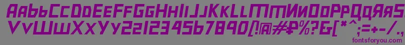 Bolsheviklgtobl Font – Purple Fonts on Gray Background