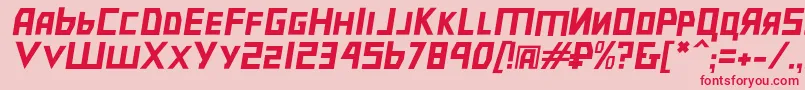 Bolsheviklgtobl Font – Red Fonts on Pink Background