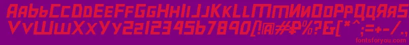 Bolsheviklgtobl Font – Red Fonts on Purple Background