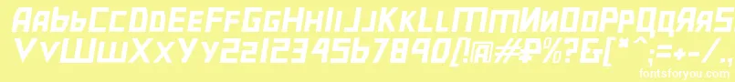 Bolsheviklgtobl Font – White Fonts on Yellow Background
