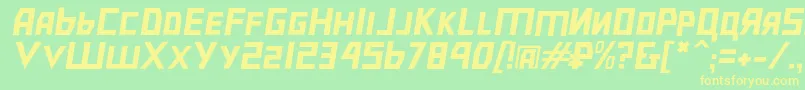 Шрифт Bolsheviklgtobl – жёлтые шрифты на зелёном фоне