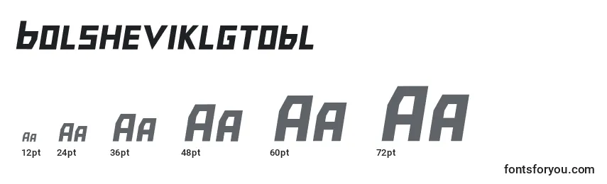 Размеры шрифта Bolsheviklgtobl