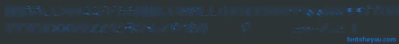Fonte AltRetroThin – fontes azuis em um fundo preto