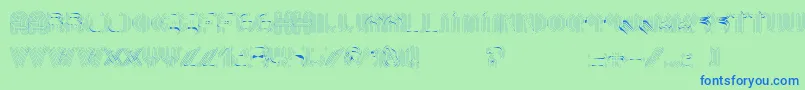 AltRetroThin Font – Blue Fonts on Green Background