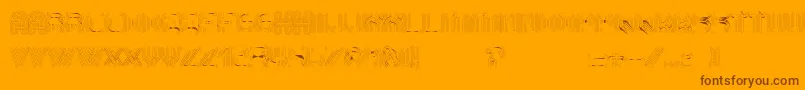 Czcionka AltRetroThin – brązowe czcionki na pomarańczowym tle