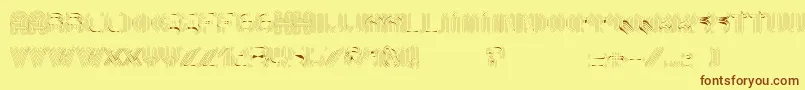 AltRetroThin Font – Brown Fonts on Yellow Background