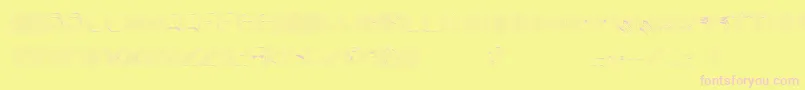 AltRetroThin-Schriftart – Rosa Schriften auf gelbem Hintergrund