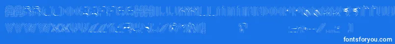 Police AltRetroThin – polices blanches sur fond bleu