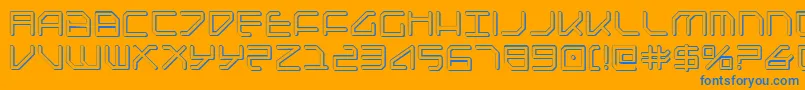 Federapoliss Font – Blue Fonts on Orange Background