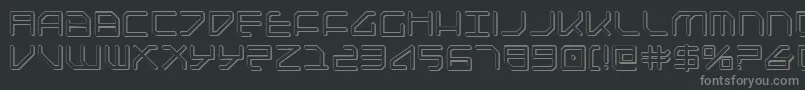 フォントFederapoliss – 黒い背景に灰色の文字
