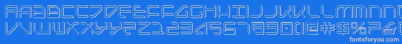 フォントFederapoliss – ピンクの文字、青い背景