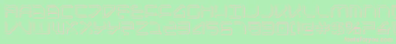 フォントFederapoliss – 緑の背景にピンクのフォント