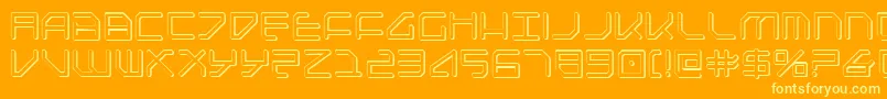 フォントFederapoliss – オレンジの背景に黄色の文字