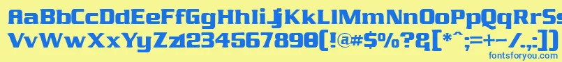 J811 Font – Blue Fonts on Yellow Background