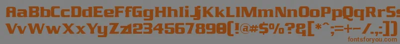 J811 Font – Brown Fonts on Gray Background
