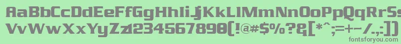 フォントJ811 – 緑の背景に灰色の文字