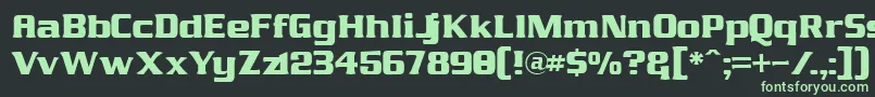 J811 Font – Green Fonts on Black Background