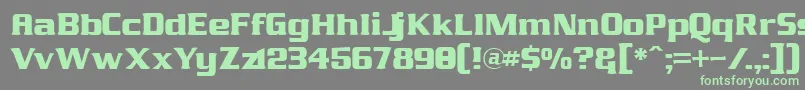 J811 Font – Green Fonts on Gray Background