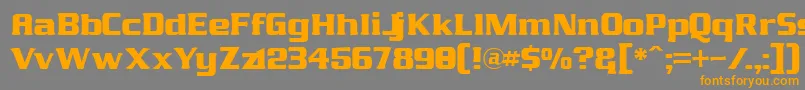 J811 Font – Orange Fonts on Gray Background