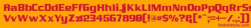More about J811 Font J811 Font – Red Fonts on Orange Background