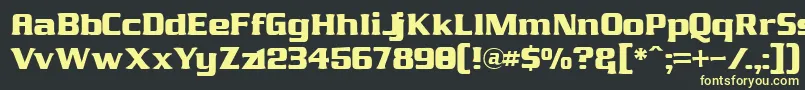 J811 Font – Yellow Fonts on Black Background