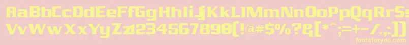 J811 Font – Yellow Fonts on Pink Background