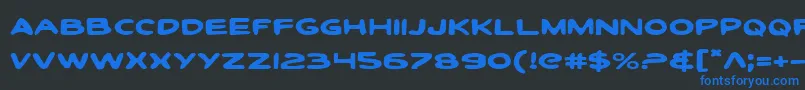 Шрифт Toontie – синие шрифты на чёрном фоне