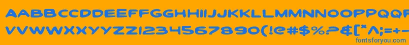 Шрифт Toontie – синие шрифты на оранжевом фоне