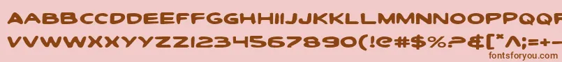 Шрифт Toontie – коричневые шрифты на розовом фоне