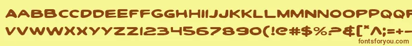 Toontie Font – Brown Fonts on Yellow Background
