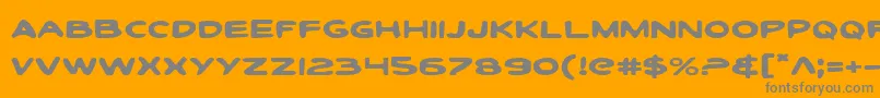 Toontie-Schriftart – Graue Schriften auf orangefarbenem Hintergrund
