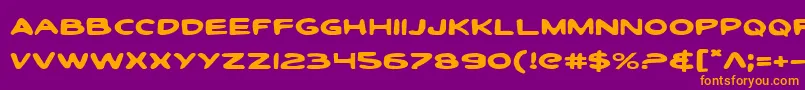 Toontie Font – Orange Fonts on Purple Background