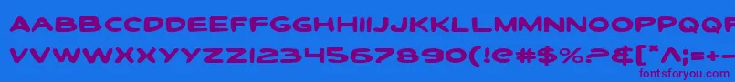 Toontie Font – Purple Fonts on Blue Background