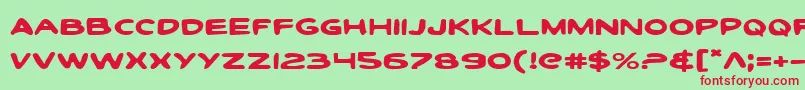 Toontie Font – Red Fonts on Green Background