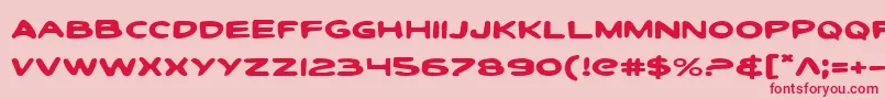 Шрифт Toontie – красные шрифты на розовом фоне