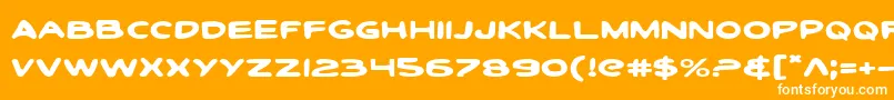 Шрифт Toontie – белые шрифты на оранжевом фоне