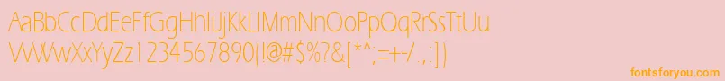 ErgoelightcondRegular Font – Orange Fonts on Pink Background